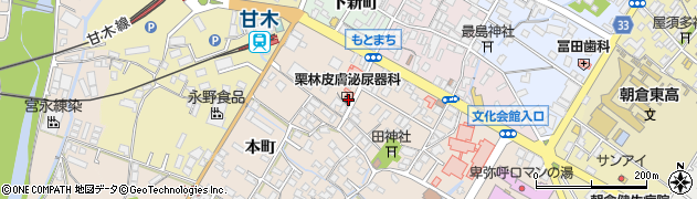 福岡県朝倉市甘木608周辺の地図