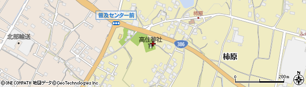 福岡県朝倉市柿原1051周辺の地図