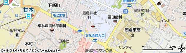 福岡県朝倉市甘木689周辺の地図