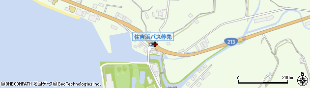 住吉浜バス停先周辺の地図