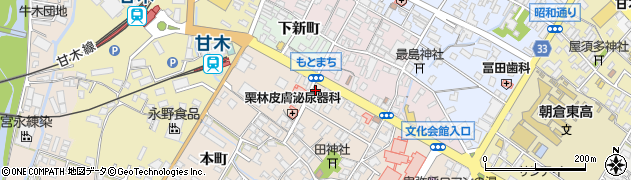 福岡県朝倉市甘木1178周辺の地図