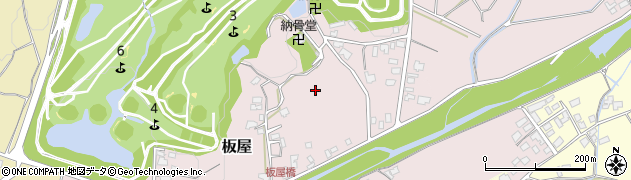 福岡県朝倉市板屋周辺の地図