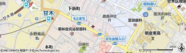 福岡県朝倉市甘木1173周辺の地図