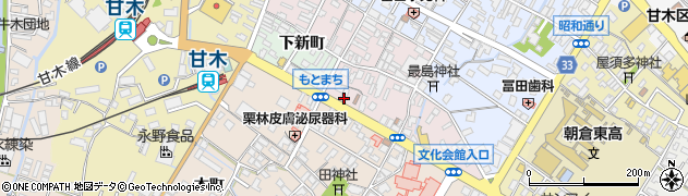 福岡県朝倉市甘木1169周辺の地図