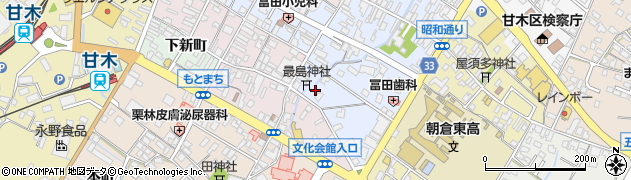 福岡県朝倉市甘木685周辺の地図