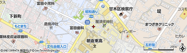 福岡県朝倉市甘木113周辺の地図