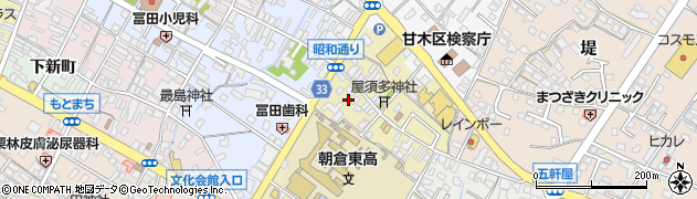 福岡県朝倉市甘木114周辺の地図