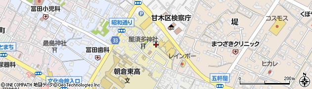 福岡県朝倉市甘木11周辺の地図