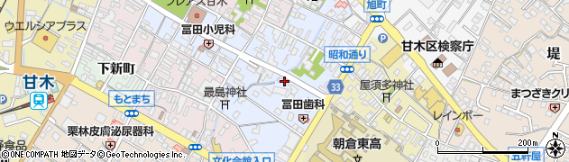 福岡県朝倉市馬場町周辺の地図