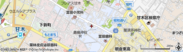 福岡県朝倉市甘木742周辺の地図
