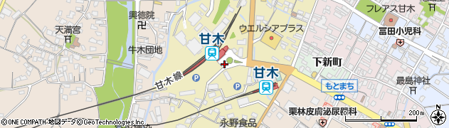 甘鉄甘木駅周辺の地図