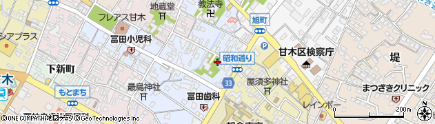 福岡県朝倉市甘木91周辺の地図