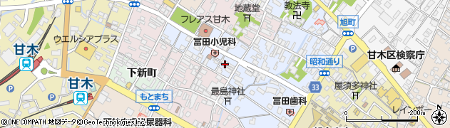 福岡県朝倉市甘木738周辺の地図