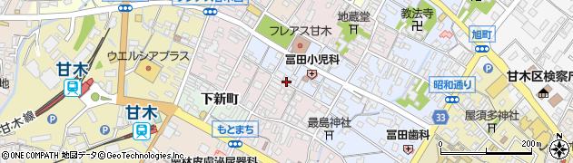 福岡県朝倉市甘木1156周辺の地図
