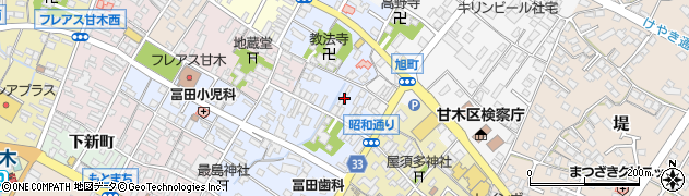 福岡県朝倉市甘木43周辺の地図