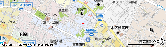 福岡県朝倉市甘木44周辺の地図