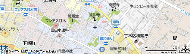 福岡県朝倉市甘木52周辺の地図