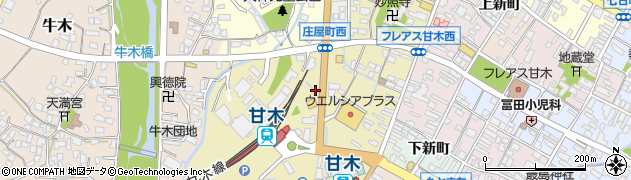 福岡県朝倉市甘木1669周辺の地図
