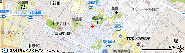 福岡県朝倉市甘木62周辺の地図