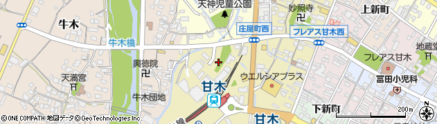 福岡県朝倉市甘木1337周辺の地図