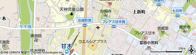 福岡県朝倉市庄屋町1688周辺の地図