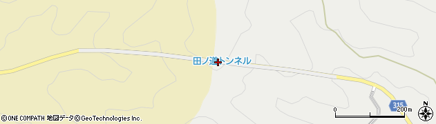 田ノ道トンネル周辺の地図