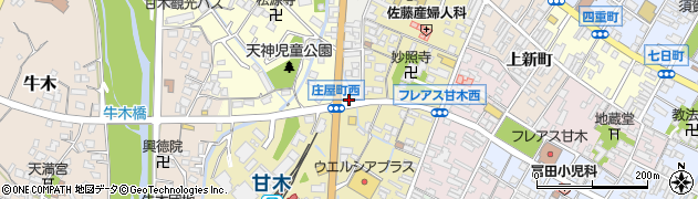 福岡県朝倉市甘木1665周辺の地図
