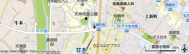 福岡県朝倉市甘木1666周辺の地図