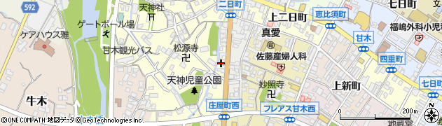 甘木タクシー周辺の地図