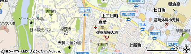 福岡県朝倉市甘木1634周辺の地図