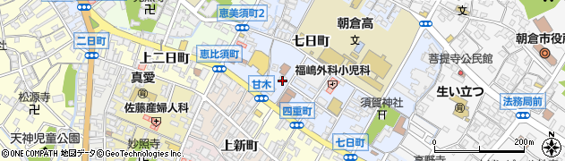 朝倉市消防団　第１６分団詰所周辺の地図