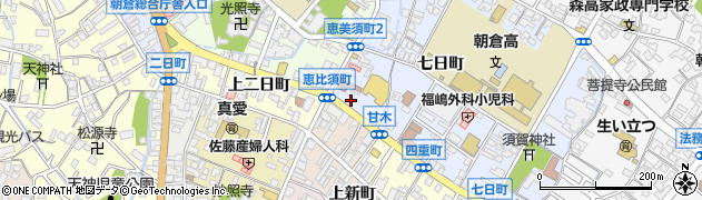 福岡県朝倉市甘木1844周辺の地図