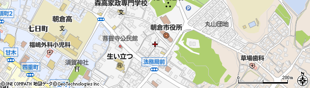 福岡県朝倉市菩提寺648周辺の地図