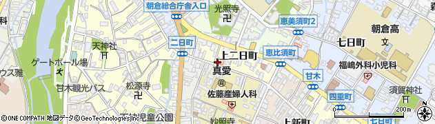 福岡県朝倉市甘木1599周辺の地図