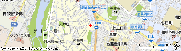 福岡県朝倉市甘木1579周辺の地図