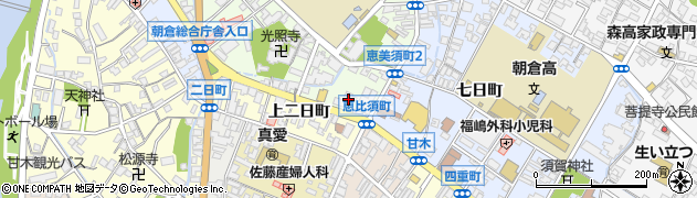 福岡県朝倉市甘木1837周辺の地図