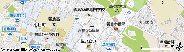 福岡県朝倉市菩提寺623周辺の地図