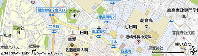 福岡県朝倉市甘木1872周辺の地図