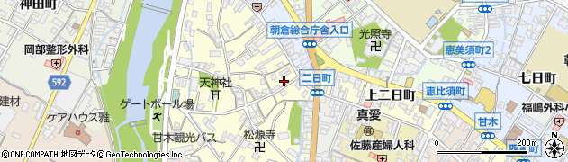 福岡県朝倉市甘木1566周辺の地図