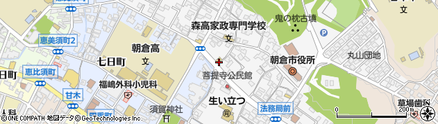 福岡県朝倉市菩提寺707周辺の地図