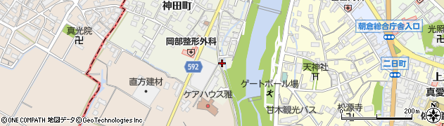 福岡県朝倉市甘木2425周辺の地図