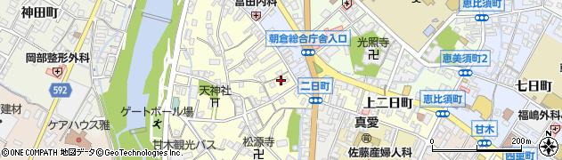 福岡県朝倉市甘木1569周辺の地図
