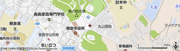 福岡県朝倉市菩提寺22周辺の地図