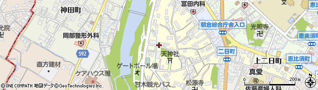 福岡県朝倉市甘木1463周辺の地図