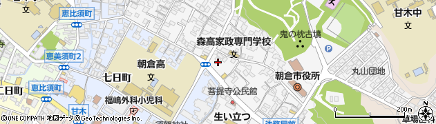福岡県朝倉市菩提寺708周辺の地図