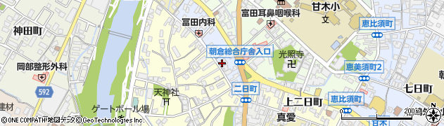 福岡県朝倉市甘木1549周辺の地図