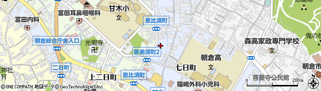 福岡県朝倉市甘木1890周辺の地図