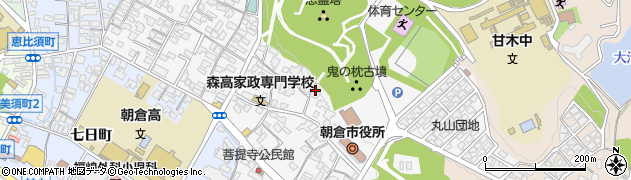 福岡県朝倉市菩提寺672周辺の地図