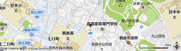 福岡県朝倉市菩提寺713周辺の地図