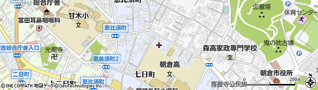 福岡県朝倉市甘木912周辺の地図